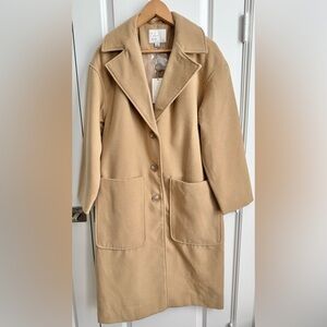 A New Day Women’s Tan Long Wool Peacoat